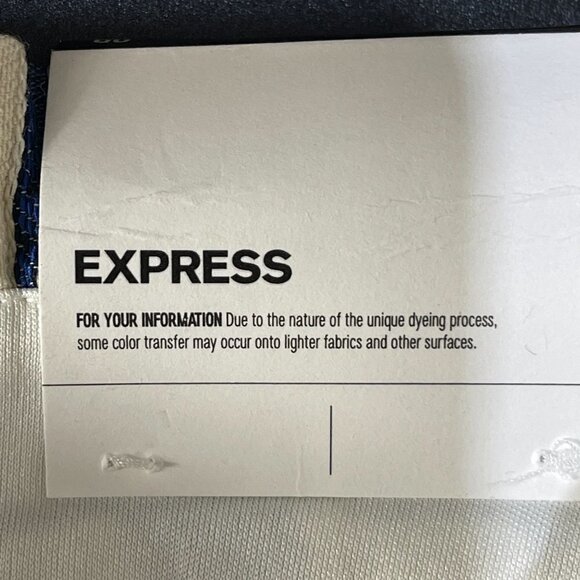 Express Women's Paper bag Trouser Pant Blue White Stripe High Rise Size 0 - Picture 6 of 9